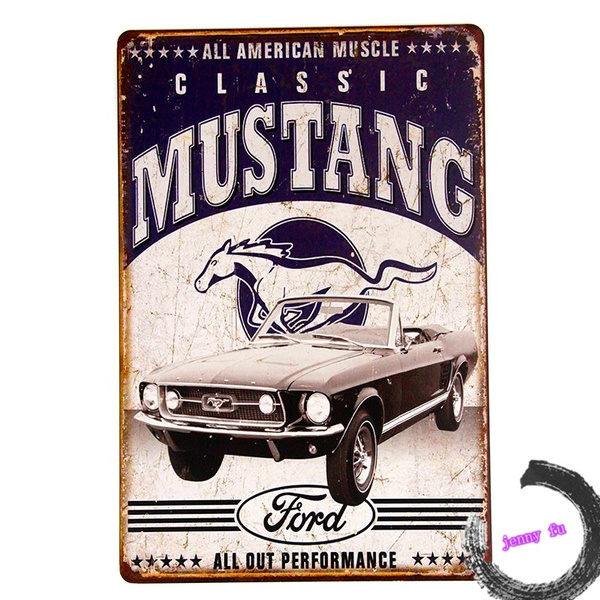 Ford Mustang Classic American Muscle Auto Tin Sign