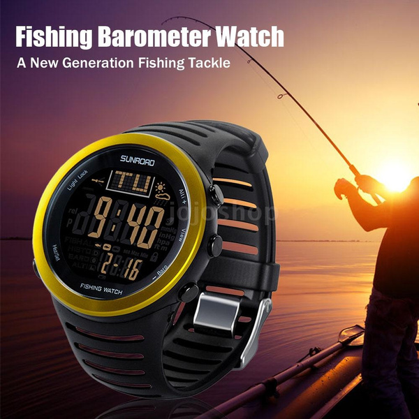 Thermometer Fishing Watch Sunroad Digital Fishing Watch Barometer Altimeter  Thermometer Weather Forecast Multifunctional Watch Sunroad Fishing Watch