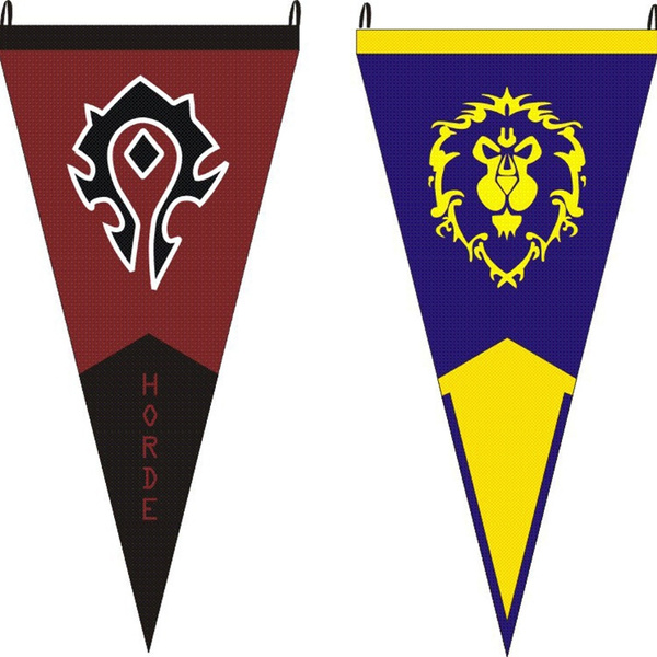 Wow Alliance Banner, Banner Wow Horde, Alliance Flag, Game Banners