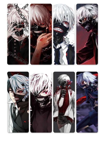 8pcs set anime tokyo ghoul pvc bookmarks of kaneki ken kirishima touka etc type 5 wish