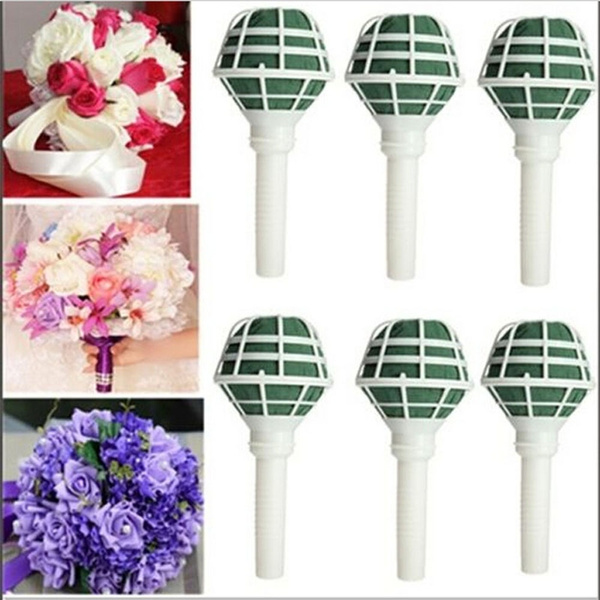 Fashion DIY Decoration Gadget Flower Holder Bridal Floral Foam Wedding Supplies  Bouquet Handle