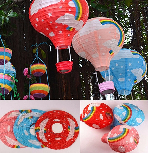 Air Rainbow Balloon Lanterns Paper Balloon Party Supply | Wish