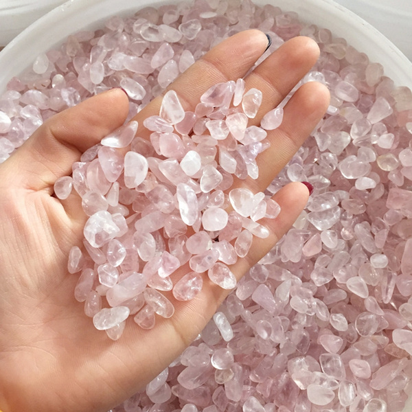 50g AAA Natural Pink Rose Quartz Crystal Stone Rock Chips Lucky Healing 