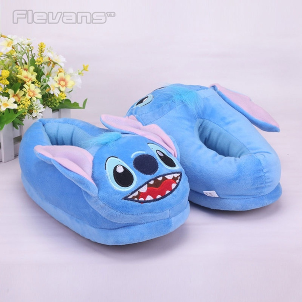 Baby Products Online - 22cm Disney Anime Plush Toys Cute Stitch Plush Warm  Slippers For Home Cartoon Winter Shoes Child Adult Gifts Cotton Shoes -  Kideno