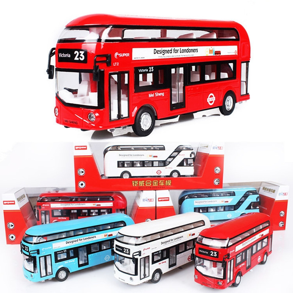 London Buses Toy Car BUS Double-decker Tour Bus Car Model Children's ...