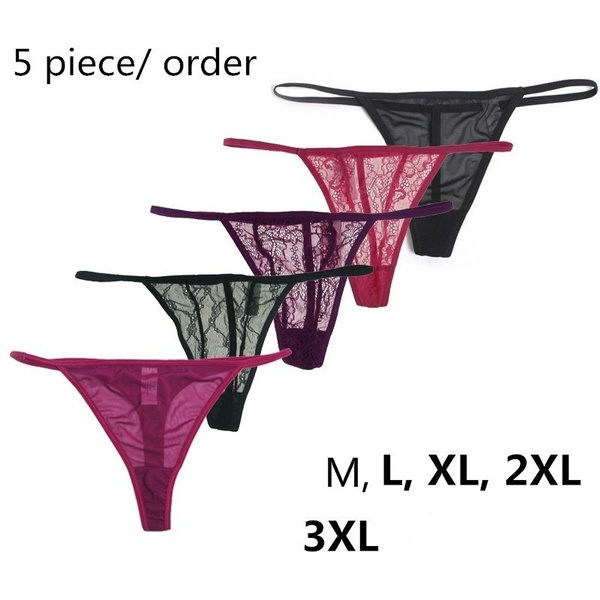 5 Piece/ Order Women Sexy G string Panties Xs S M L Xl Xxl Xxxl Xxxxl  Xxxxxl 5xl