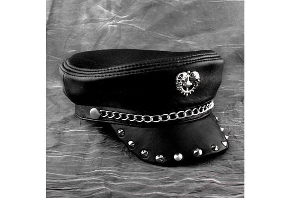 Metal Rivet Studded Skull Mens Genuine 