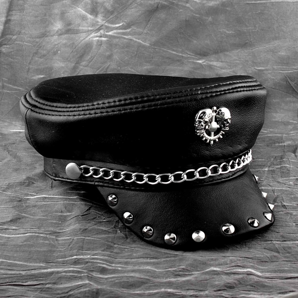 Metal Rivet Studded Skull Mens Genuine 