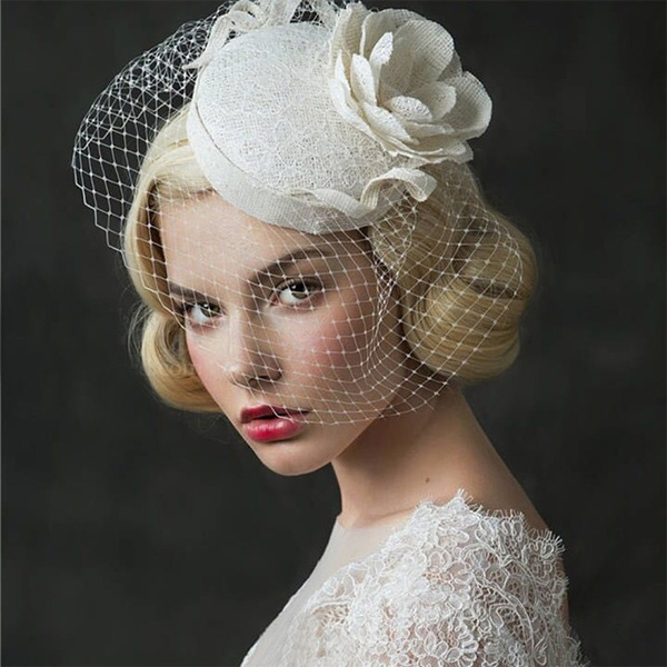 Vintage wedding hats with veil Clearance