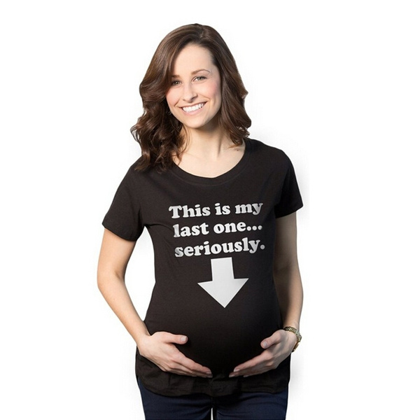 Black T-shirt Pregnancy Clothes 