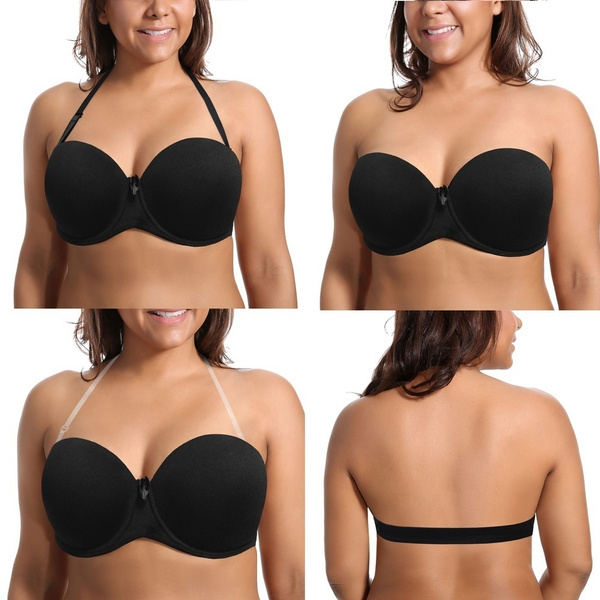 Womens Bra for Busted Ladies Multiway Push-Up Strapless