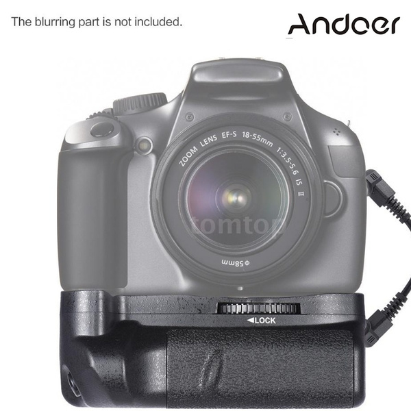 Andoer BG-1H Vertical Battery Grip Compatible with 2 * LP-E10