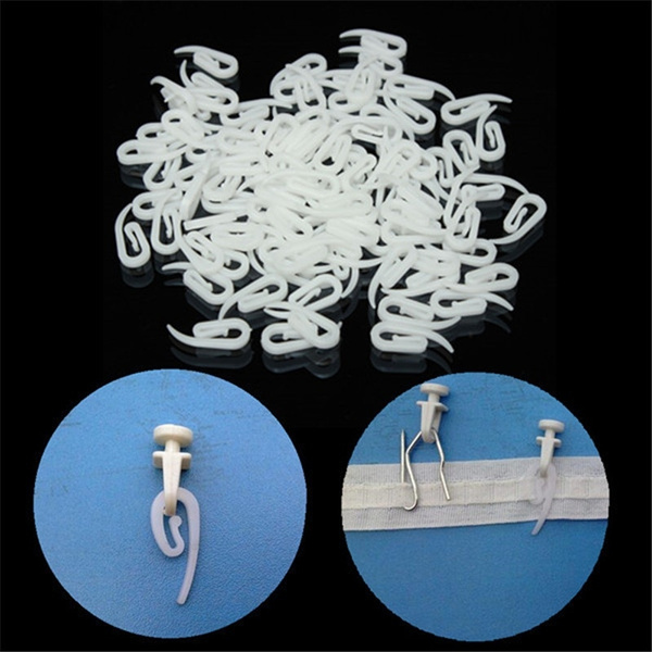 100pcs Plastic Hanging Curtain Hooks Rings Hanger For Car Caravan Home Curtains Wish