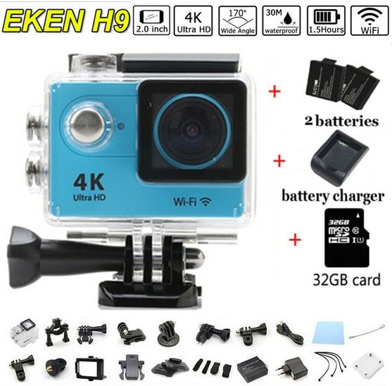 Gopro Hero 4 Style Original Eken H9 4k Camera Waterproof Action Camera 4k Wifi 1080p 60fps 2 0 Lcd 170 Degrees Sports Camera Wish