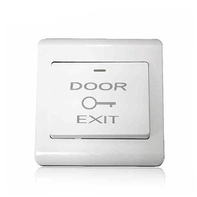 Exit Push Button White Switch Electric Magnetic Lock Door Access Control 