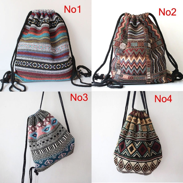 Hippie discount drawstring bag