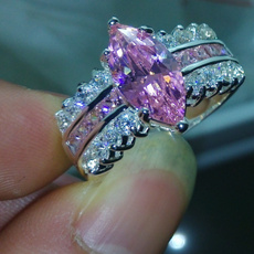 blackgoldfilled, pink, wedding ring, pink sapphire