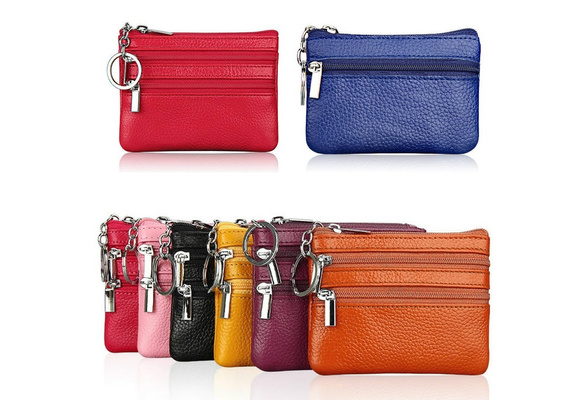 soft leather zip purse