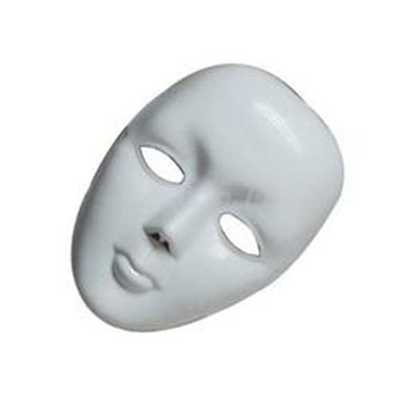 Scary White Face Halloween Masquerade Female Mime Mask Ball Fancy Dress Robot 