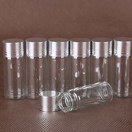 10PCS 14ml Small Mini Glass Bottle Vials Jars Wedding Wishing