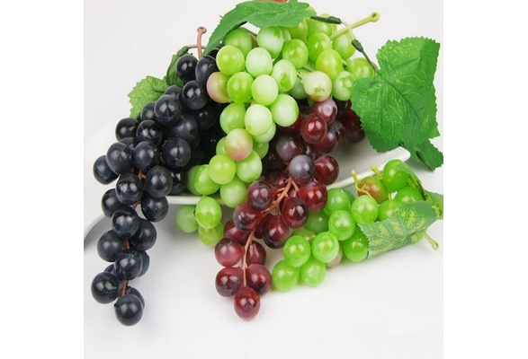 Nice Bunch Lifelike Artificial Grapes Plastic Fake Fruit Home Decoration TBWHWC 