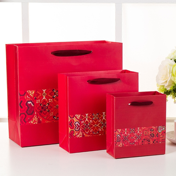 Recyclable Luxury Kraft Paper Party Bags with Handles Loot Bag Gift Bag Shopping 