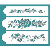 Rose Cake Stencil Set, Flowers Cake Stenciling, Fondant Decorating ...