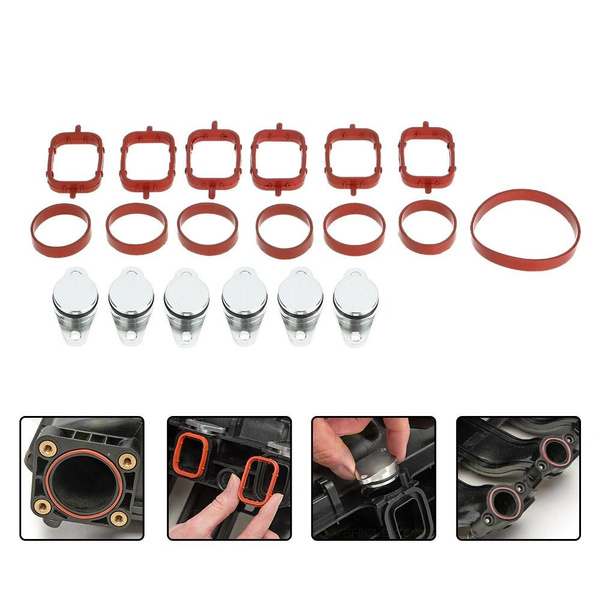 Kit Riparazione Flap Di Turbolenza 22mm - 4/6 Pezzi In Alluminio Con O-ring - Tappi Per Collettore Di Aspirazione Auto - Sostituzione Lembi Vorticosi - 6
