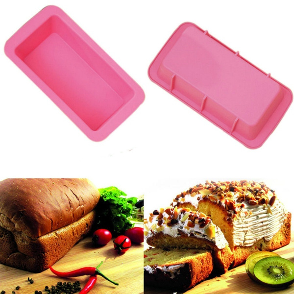 rectangle silicone non stick bread loaf mold bakeware baking pan oven mould