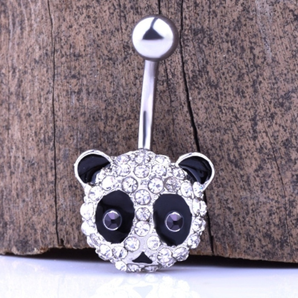 Panda belly button deals ring