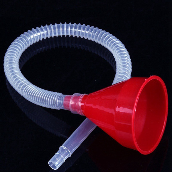 Auto Accessories Fuel Petrol Funnel Water Tank Funnel with Soft Pipe Plastic Light Weight Flexible 