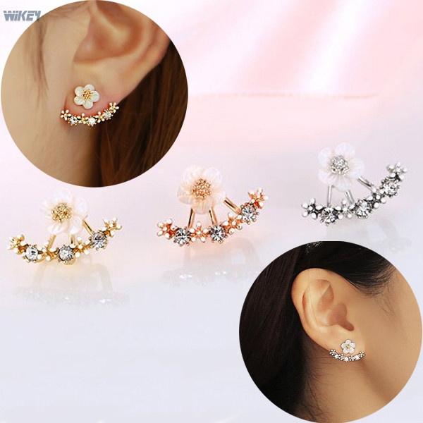 Buy ARZONAI pearl wave point bow earrings sweet and cute earrings for girls  and women Metal Earring Set Online at Best Prices in India - JioMart.
