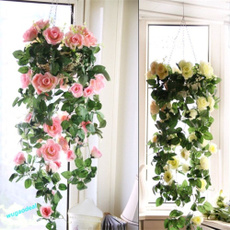 Artificial Fake Silk Rose Flower Ivy Vine Hanging Garland Wedding Decor