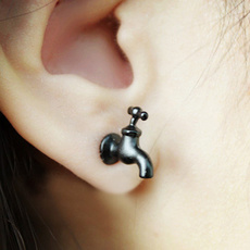 Funny, Faucets, Jewelry, Stud Earring
