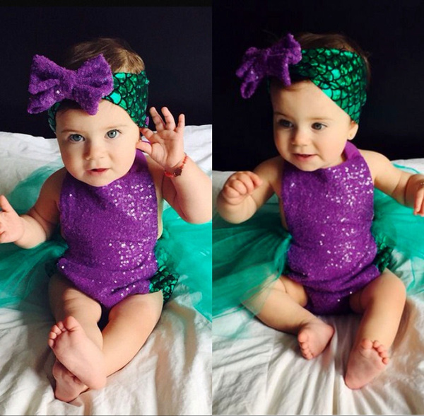 sequin baby romper