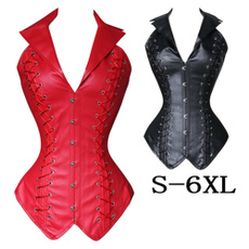corset top, Steel, leathercorset, Plus Size