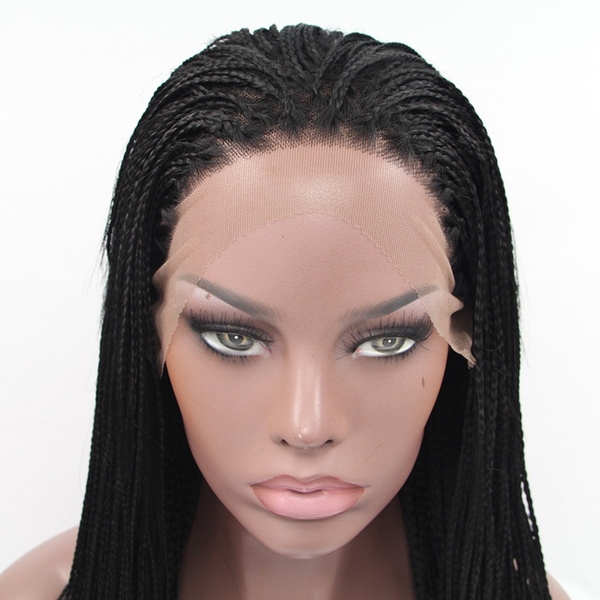 black plait wig