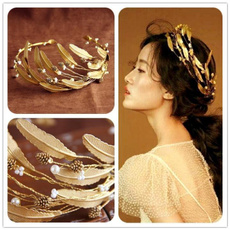 golden, gold, crown, hair