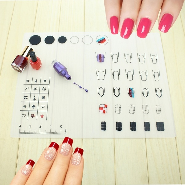 Nailpad Nail Art Manicure Silicone Mat For Stamping Reverse Stamp
