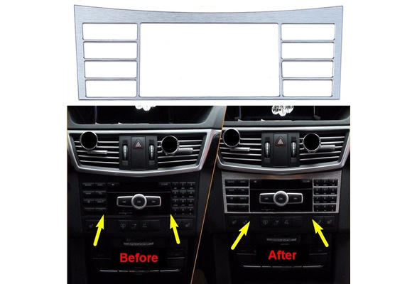 WANGMEILING Car accessories interior Center Console Air Conditioning CD Frame Decoration Cover Trim 3Pcs Fit For Mercedes Benz E Class W212 2011-2015 Aluminium Alloy Color Name : 1 Piece