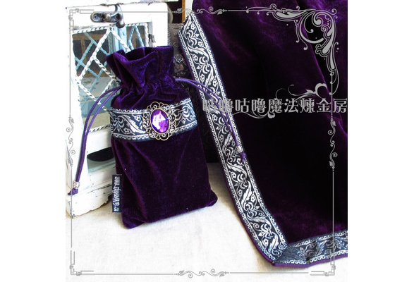 miraculocy Altar Tarot Table Cloth Soft Washable Divination Wicca Plush Cloth With Tarot Pouch For Tarot Divination And Daily Household Use