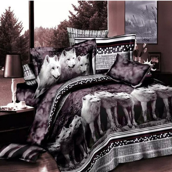 Wolf Bedding Sets Full Bed Sheets 3D Animal Print Bedspreads Quilt Duvet Cover Linen Queen Size Double Bedsheet Bedroom | Wish Wolf Bedding Sets Full Bed Sheets 3D Animal Print Bedspreads Quilt Duvet Cover Linen Queen Size Double Bedsheet Bedroom | Wish