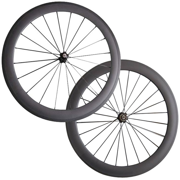 700C 50mm Clincher carbon fibre road bike wheels racing bicycle