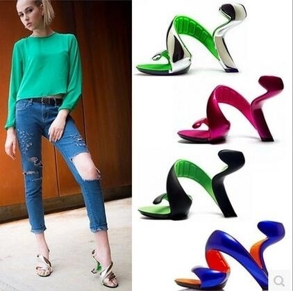 Neon Hitch: Star Heel-Less Shoes | Steal Her Style