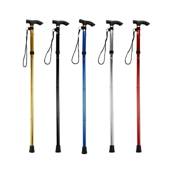 Non-slip Adjustable Height Aluminum Alloy Folding Walking Stick Cane ...