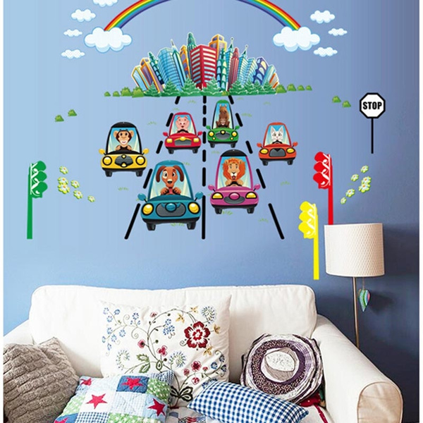 Train Wall Sticker For Kids Room Home Decor Nursery Wall Decal Children Poster