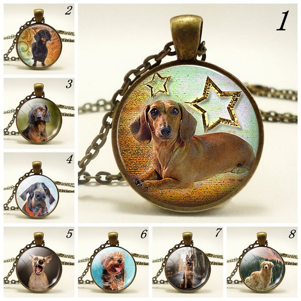 Collare Dog Pendant Dachshund Anime Accessories Gold/black Color Stainless  Steel Jewelry Cute Animal Necklace Women Men P015 - Necklace - AliExpress