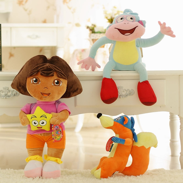 Dora The Explorer Swiper Fox Boots The Monkey Plush Toy Soft Baby Doll Figures