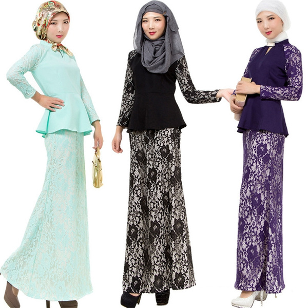 islamic dresses set tops + Skirt 