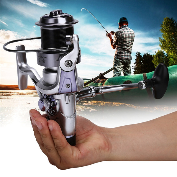 Saltwater Fishing Spinning Reel Baitfeeder 5.2:1 11+1 Ball Bearings  Aluminum Handle CNC Spool for Inshore, Surf fishing, Freshwater, Bass  Striper Catfish Salmon Carp Left Right Hand Changeable KM5000, 6000 Front  and Rear Drag